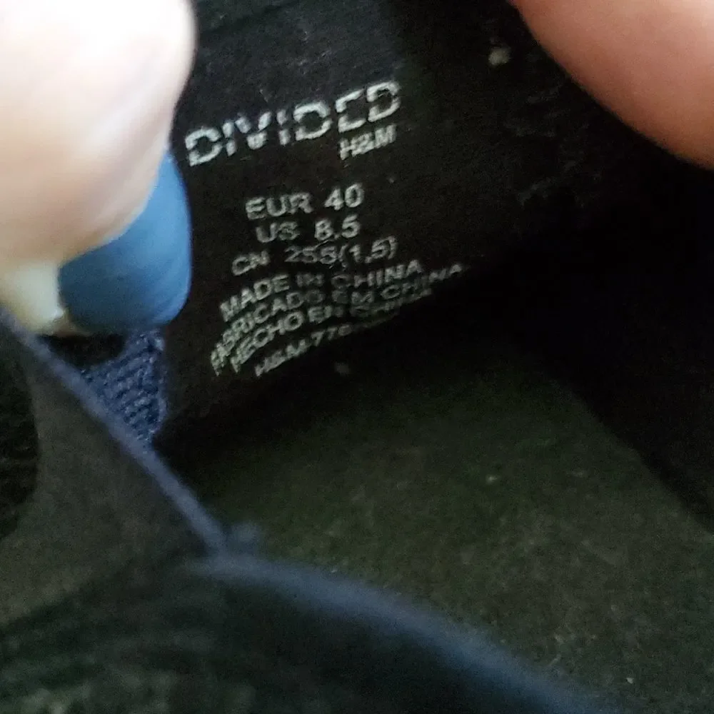H&M Divided Black Platform Sneakers